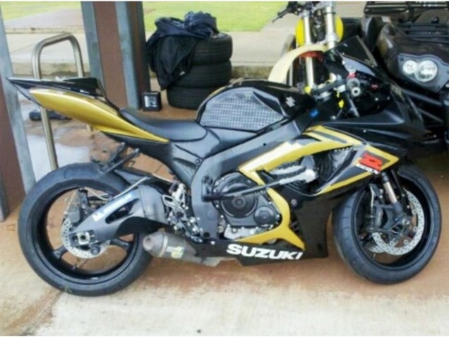 2006-2007 Suzuki GSXR 600 / GSXR 750 Motorcycle Fairings - Gold Glossy Black Red Australia for Sale