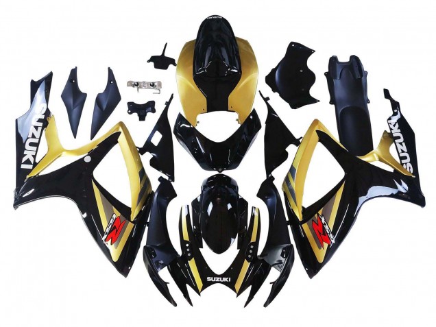 2006-2007 Suzuki GSXR 600 / GSXR 750 Motorcycle Fairings - Gold Glossy Black Red Australia for Sale