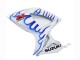 2006-2007 Suzuki GSXR 600 / GSXR 750 Motorcycle Fairings - White Blue Flame Australia for Sale