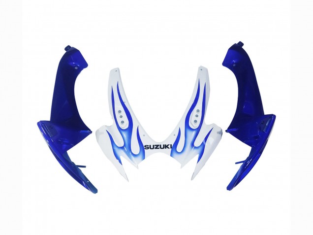 2006-2007 Suzuki GSXR 600 / GSXR 750 Motorcycle Fairings - White Blue Flame Australia for Sale