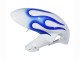 2006-2007 Suzuki GSXR 600 / GSXR 750 Motorcycle Fairings - White Blue Flame Australia for Sale