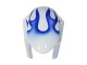 2006-2007 Suzuki GSXR 600 / GSXR 750 Motorcycle Fairings - White Blue Flame Australia for Sale
