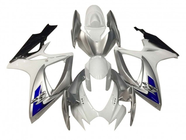 2006-2007 Suzuki GSXR 600 / GSXR 750 Motorcycle Fairings - White Silver Blue Black Australia for Sale