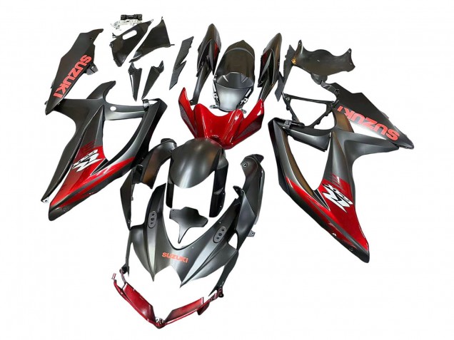 2008-2010 Suzuki GSXR 600 / GSXR 750 Motorcycle Fairings - Matte Black Red Australia for Sale
