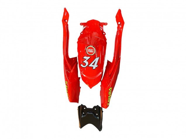 2008-2010 Suzuki GSXR 600 / GSXR 750 Motorcycle Fairings - White Red Motul Lucky Strike Australia for Sale