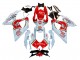 2008-2010 Suzuki GSXR 600 / GSXR 750 Motorcycle Fairings - White Red Motul Lucky Strike Australia for Sale