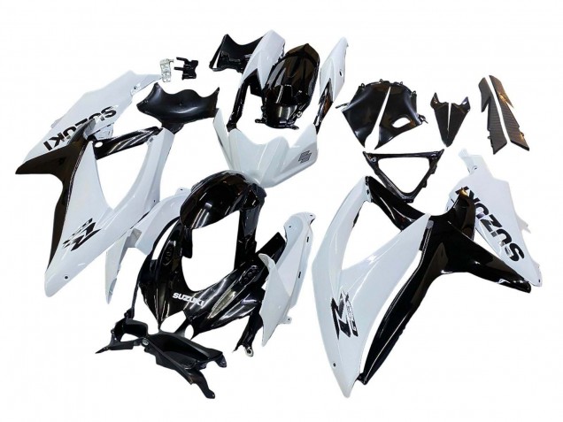 2008-2010 Suzuki GSXR 600 / GSXR 750 Motorcycle Fairing - White Black Australia for Sale