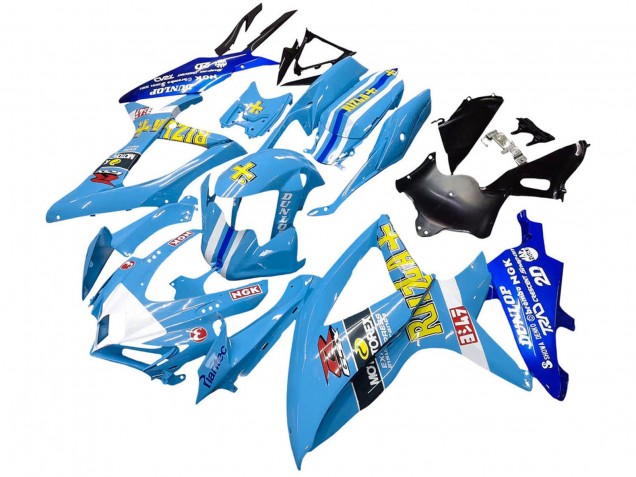 2008-2010 Suzuki GSXR 600 / GSXR 750 Motorcycle Fairings - Blue Yellow Rizla Australia for Sale