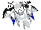 2008-2010 Suzuki GSXR 600 / GSXR 750 Motorcycle Fairings - White Silver Blue Black Australia for Sale
