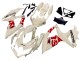 2008-2010 Suzuki GSXR 600 / GSXR 750 Motorcycle Fairings - Cream White Red Black Australia for Sale