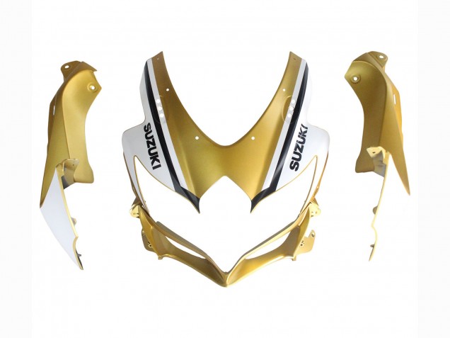 2008-2010 Suzuki GSXR 600 / GSXR 750 Motorcycle Fairings - Matte Black White Gold Australia for Sale