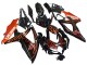 2008-2010 Suzuki GSXR 600 / GSXR 750 Motorcycle Fairings - Glossy Black Orange Flame Australia for Sale