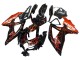 2008-2010 Suzuki GSXR 600 / GSXR 750 Motorcycle Fairings - Glossy Black Orange Flame Australia for Sale