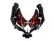 2008-2010 Suzuki GSXR 600 / GSXR 750 Motorcycle Fairings - Glossy Black Orange Flame Australia for Sale