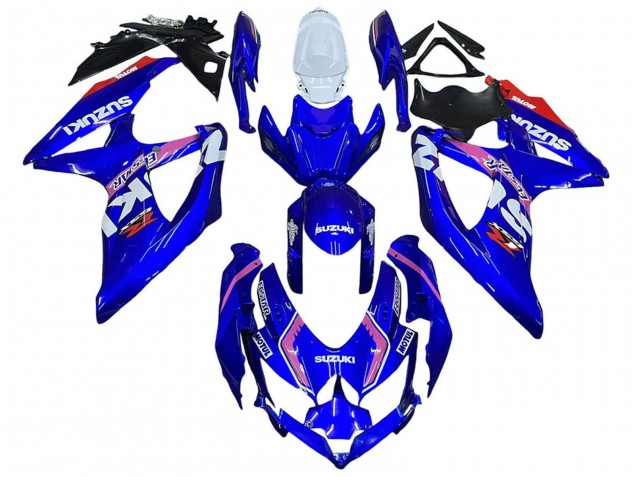 2008-2010 Suzuki GSXR 600 / GSXR 750 Motorcycle Fairings - White Blue Pink Ecstar Motul Australia for Sale