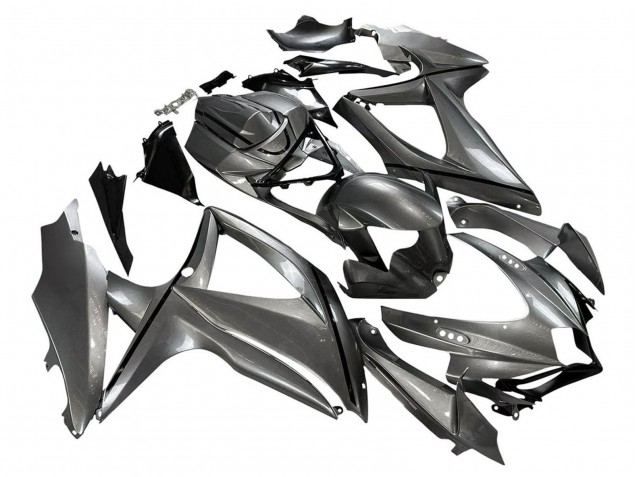 2008-2010 Suzuki GSXR 600 / GSXR 750 Motorcycle Fairings - Matte Grey Black Australia for Sale