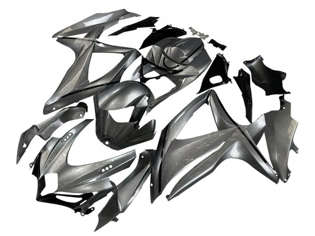 2008-2010 Suzuki GSXR 600 / GSXR 750 Motorcycle Fairings - Matte Grey Black Australia for Sale