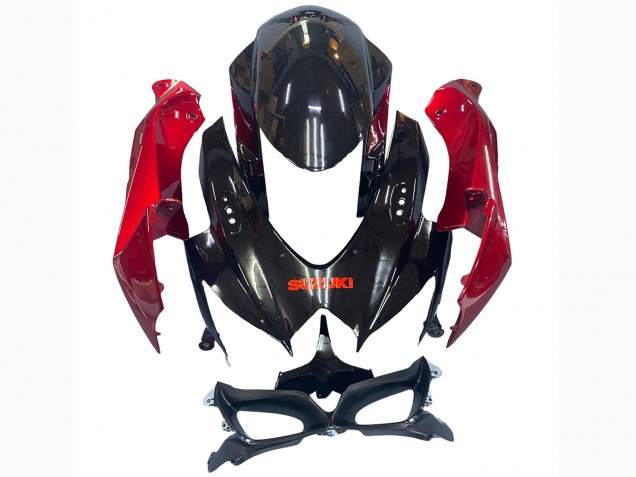 2008-2010 Suzuki GSXR 600 / GSXR 750 Motorcycle Fairing - Red Glossy Black Australia for Sale