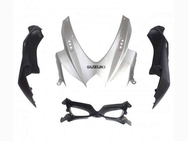 2008-2010 Suzuki GSXR 600 / GSXR 750 Motorcycle Fairings - Silver Matte Black Australia for Sale