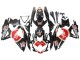 2008-2010 Suzuki GSXR 600 / GSXR 750 Motorcycle Fairings - Glossy Black Red White Motul Lucky Strike Australia for Sale