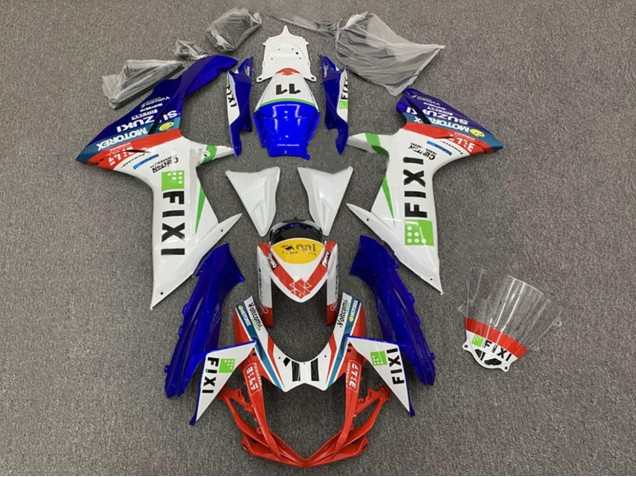 2008-2010 Suzuki GSXR 600 / GSXR 750 Motorcycle Fairings - White Blue Red Green Yellow Fixi 11 Australia for Sale