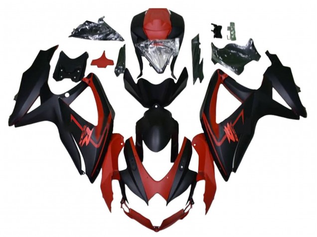 2008-2010 Suzuki GSXR 600 / GSXR 750 Motorcycle Fairings - Maroon Red Matte Black Australia for Sale