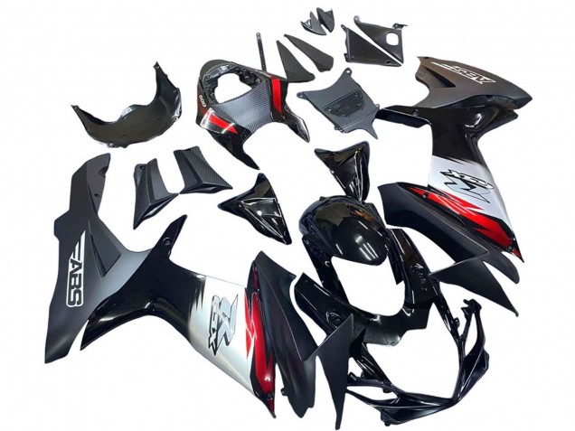 2011-2024 Suzuki GSXR 600 / GSXR 750 Motorcycle Fairings - Glossy Black Forged Carbon Fiber Silver Red Australia for Sale