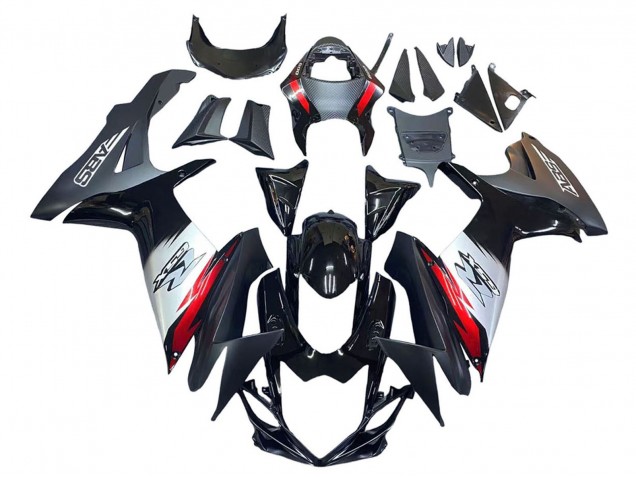 2011-2024 Suzuki GSXR 600 / GSXR 750 Motorcycle Fairings - Glossy Black Forged Carbon Fiber Silver Red Australia for Sale