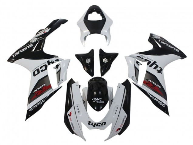 2011-2024 Suzuki GSXR 600 / GSXR 750 Motorcycle Fairings - White Black Tyco Beacon Australia for Sale