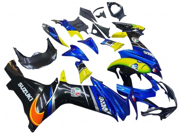 2011-2024 Suzuki GSXR 600 / GSXR 750 Motorcycle Fairings - Blue Yellow Australia for Sale