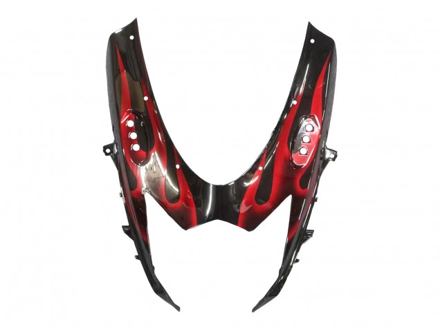 2011-2024 Suzuki GSXR 600 / GSXR 750 Motorcycle Fairings - Glossy Black Red Flame Australia for Sale
