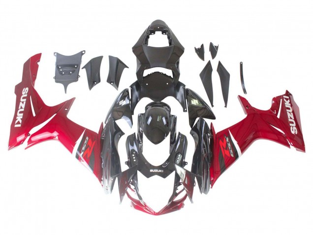 2011-2024 Suzuki GSXR 600 / GSXR 750 Bike Fairings - Red Glossy Black Australia for Sale