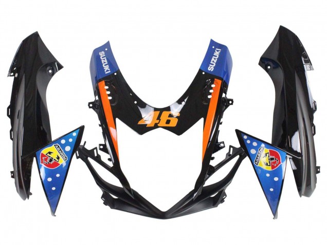 2011-2024 Suzuki GSXR 600 / GSXR 750 Motorcycle Fairings - Light Blue Orange Black White Shark 46 Australia for Sale