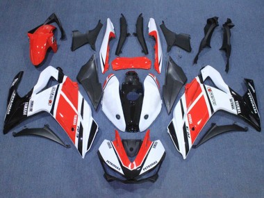 2015-2018 Yamaha YZF R3/R25 Motorcycle Fairings - White Red Black Petronas Yamalube Australia for Sale