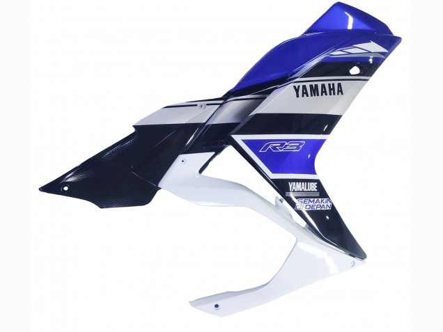 2015-2018 Yamaha YZF R3/R25 Motorcycle Fairings - White Blue Black Yamalube Australia for Sale