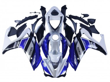 2015-2018 Yamaha YZF R3/R25 Motorcycle Fairings - White Blue Black Yamalube Australia for Sale