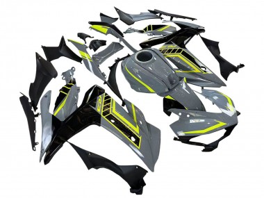 2015-2018 Yamaha YZF R3/R25 Motorcycle Fairings - Nardo Grey Neon Yellow Black Australia for Sale
