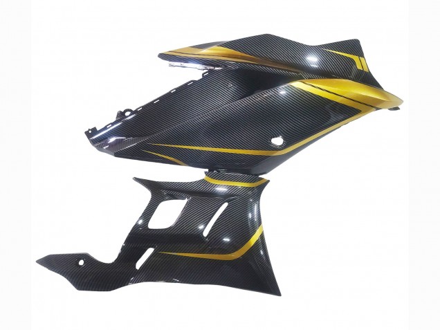 2019-2021 Yamaha YZF R3/R25 Motorcycle Fairings - Gold Black Carbon Fiber Australia for Sale