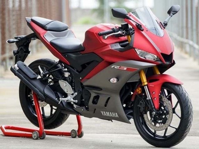 2019-2021 Yamaha YZF R3/R25 Motorcycle Fairings - Red Grey Australia for Sale