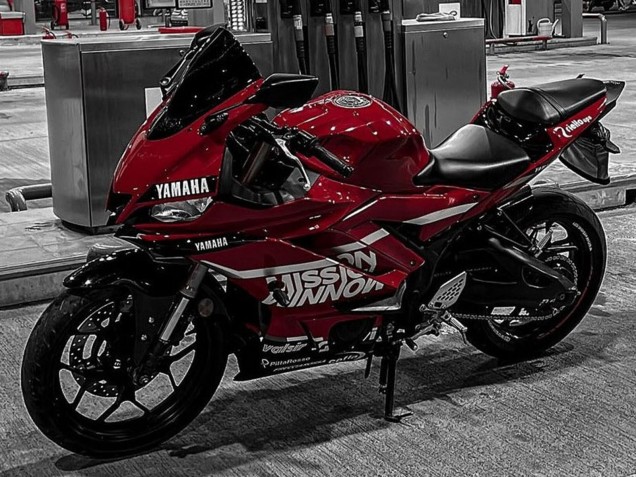 2019-2021 Yamaha YZF R3/R25 Motorcycle Fairings - Dark Red White Silver Black Valsir Australia for Sale