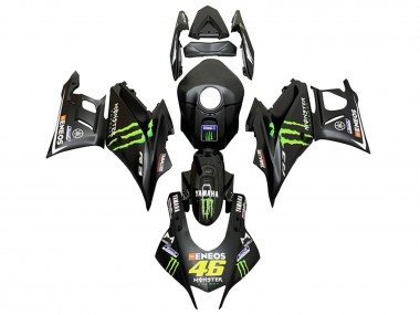 2019-2021 Yamaha YZF R3/R25 Motorcycle Fairings - Black Green ENEOS Monster 46 Australia for Sale