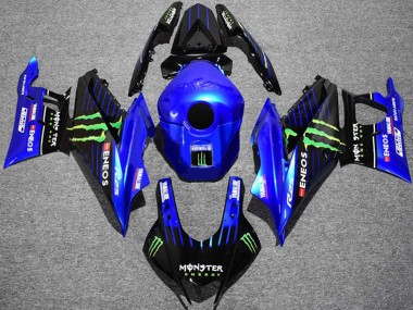 2019-2021 Yamaha YZF R3/R25 Motorcycle Fairings - Blue Black Green ENEOS Yamalube Monster Australia for Sale