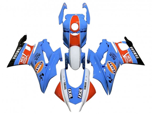 2019-2021 Yamaha YZF R3/R25 Motorcycle Fairings - Blue White Orange Black Gulf Australia for Sale
