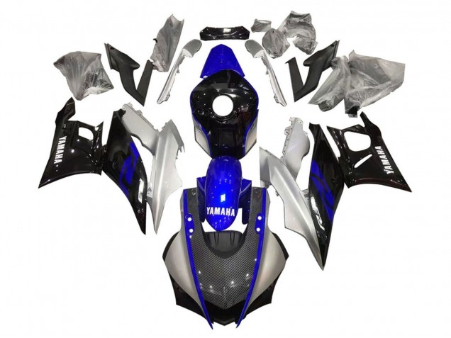 2019-2021 Yamaha YZF R3/R25 Motorcycle Fairings - Silver Blue Black Carbon Fiber Style Australia for Sale
