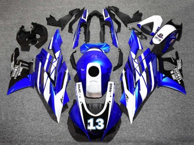 2019-2021 Yamaha YZF R3/R25 Motorcycle Fairings - Blue White Black Yamalube Petronas 13 Australia for Sale