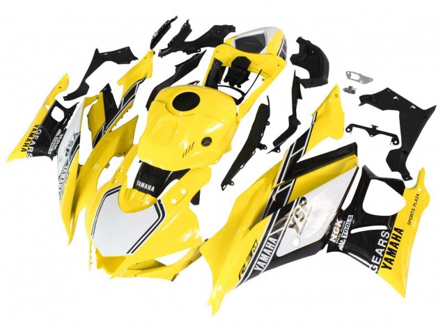 2019-2021 Yamaha YZF R3/R25 Motorcycle Fairings - Yellow White Black Stripe Australia for Sale