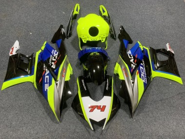 2022-2024 Yamaha YZF R3/R25 Motorcycle Fairings - Neon Green Blue Glossy Black 74 Australia for Sale