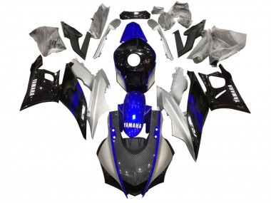2022-2024 Yamaha YZF R3/R25 Motorcycle Fairing - Silver Blue Black Carbon Fiber Style Australia for Sale