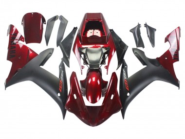 2002-2003 Yamaha YZF 1000 R1 Motorcycle Fairing Kits - Red Matte Black Australia for Sale