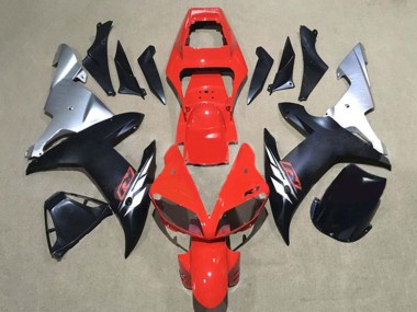2002-2003 Yamaha YZF 1000 R1 Motorcycle Fairings - Red Silver Matte Black Australia for Sale